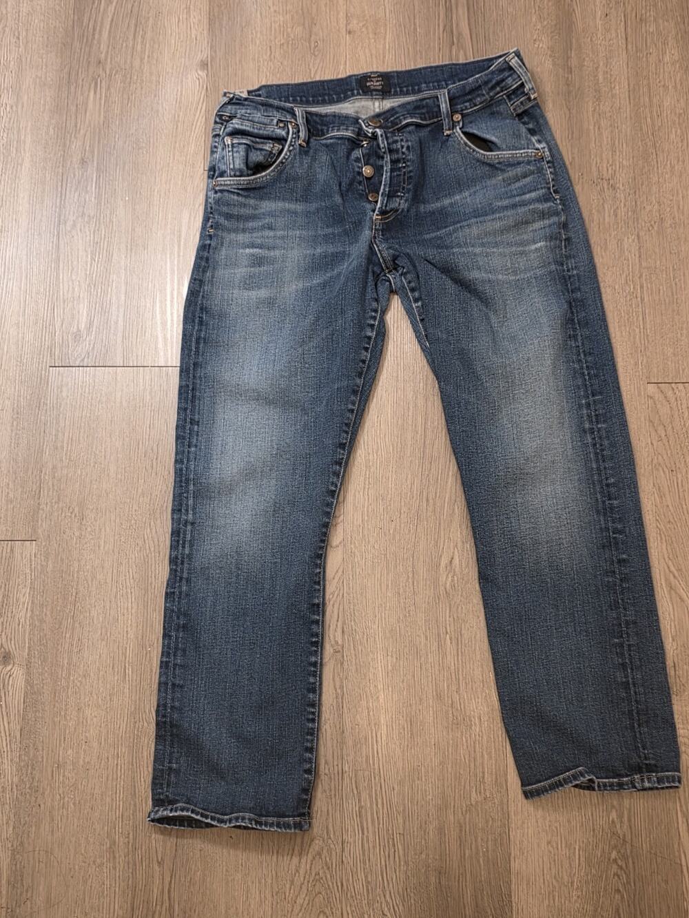 Citizens of Humanity Straight Leg Jeans Women's Size 30 Low Rise Button Fly USA